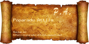 Poparadu Attila névjegykártya